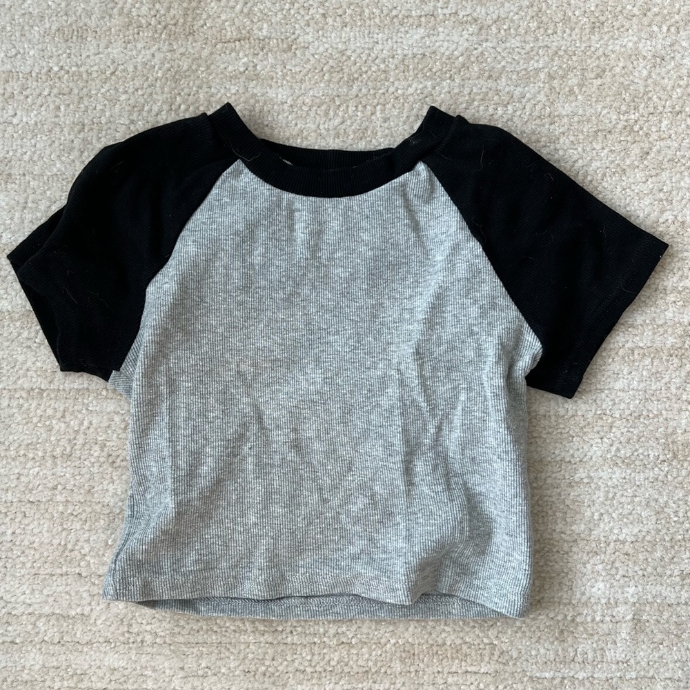 Vintage baseball cropped tee